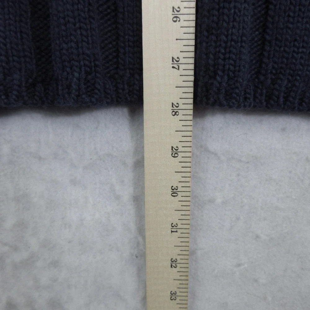 Banana Republic Sweater Mens XL Blue Rib Shawl Collar Wool Blend Pullover New